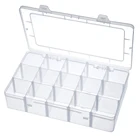 Портативный 15 Сетки Пластик ювелирных изделий бусины таблетки накладные ногти ящик для хранения Съемный прозрачный Чехол Контейнер для хранения