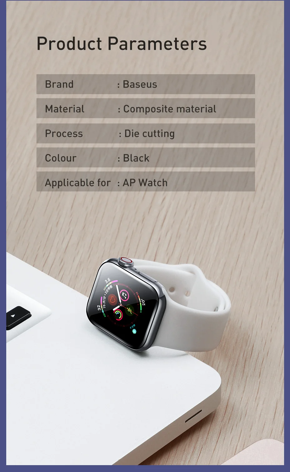 Baseus 0,2 мм Защитная пленка для экрана с полным покрытием для Apple Watch 1 2 3 38 мм 42 мм для Apple Watch 4 5 40 мм 44 мм