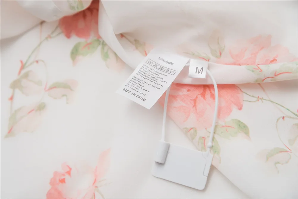 

Women Mini Dress Floral Print Frill Trim O-Neck Lace-Up Ladies Puff Sleeve 2021 Summer Sweet Short Dress with Buttons