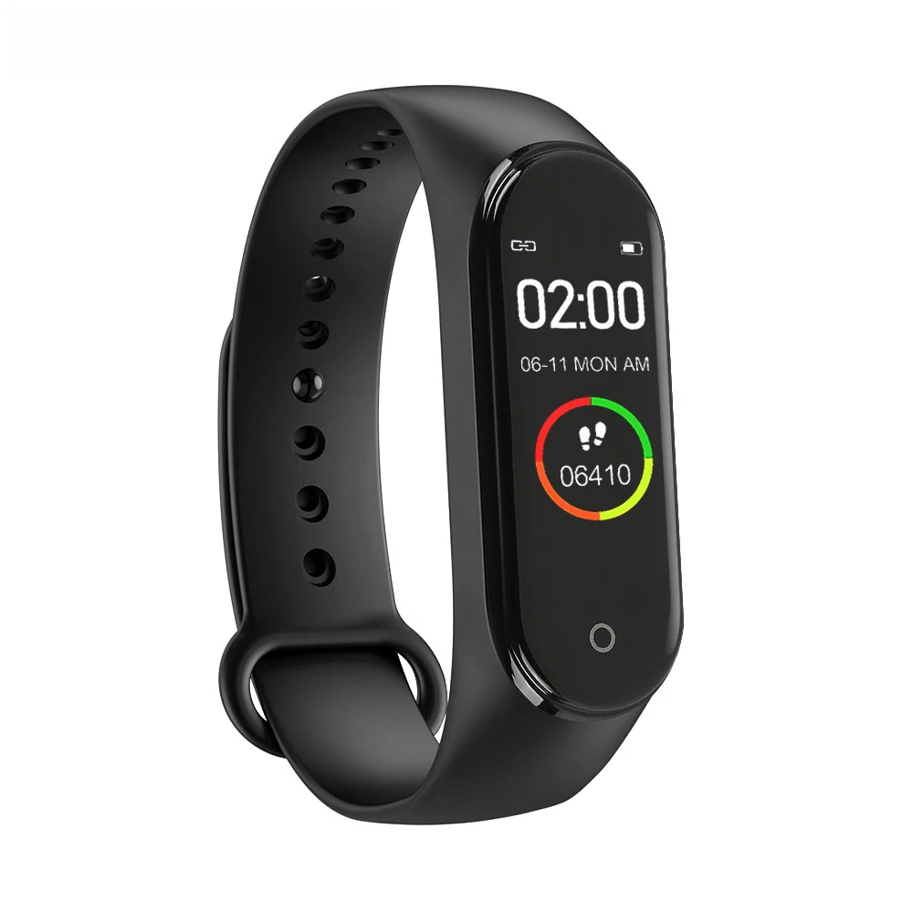 Smart Watch for Men Women Waterproof Heart Rate Monitor M4 Smartwatch Black Blue Outdoor Sport Wristband | Электроника