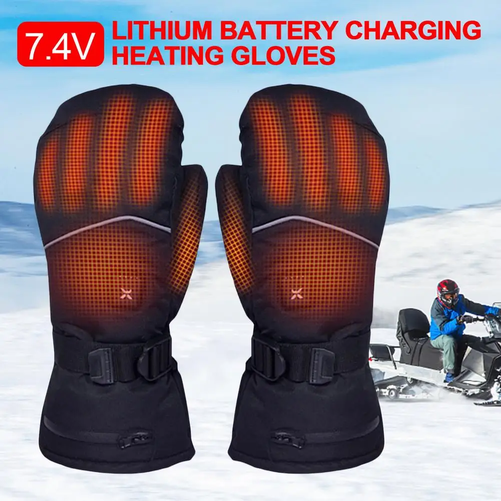 

Winter Skiing Heated Gloves Men Women Rechargeable Electric Battery Heating Gloves Mortorcycle Riding Hiking Hunting Accessories