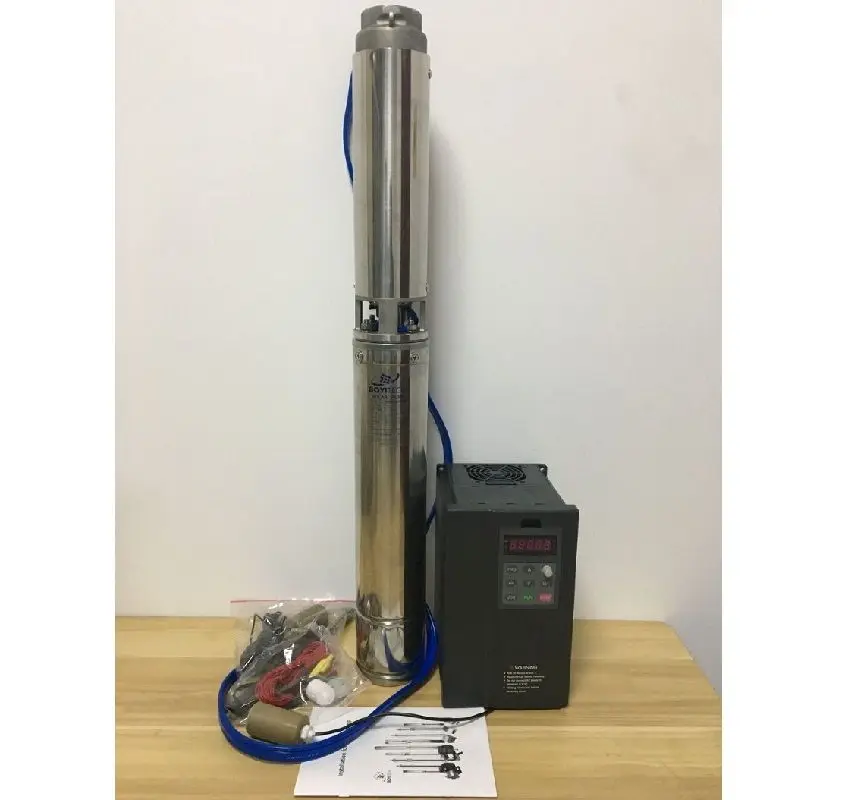 Погружные насосы 4 дюйма AC380V/DC540V 5500W солнечные скважины 4SPSC25/125 D380/5500 бесплатная
