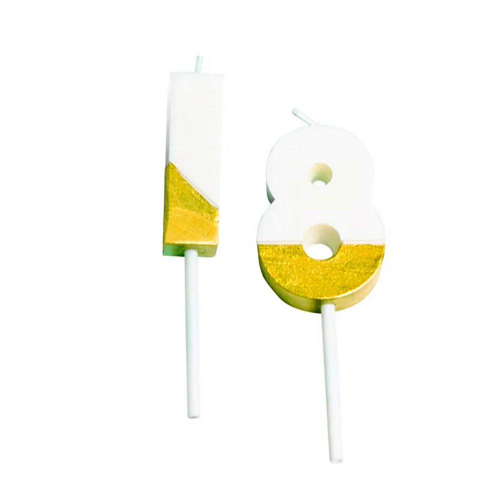 Золотые свечи для торта украшение на день рождения памятный свадебной вечеринки