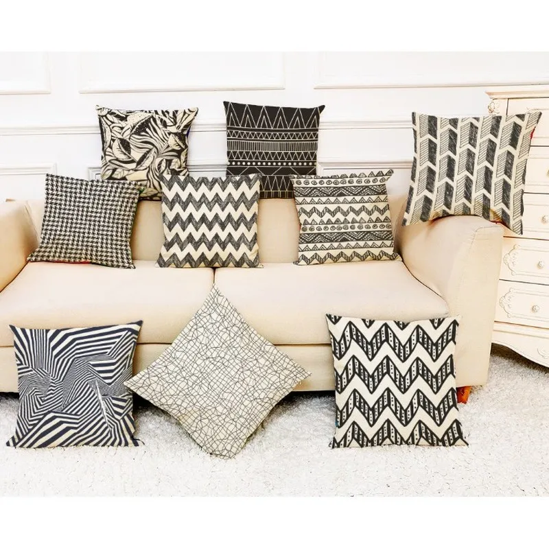 Домашние художественные геометрические печатные стильные чехлы на подушки 45*45