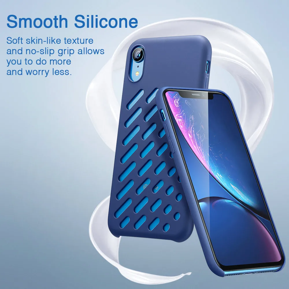 ESR Yippee Color Soft Case for iPhone XR Liquid Silicone Cover with Comfortable Grip Drop Protection Apple 2018 |