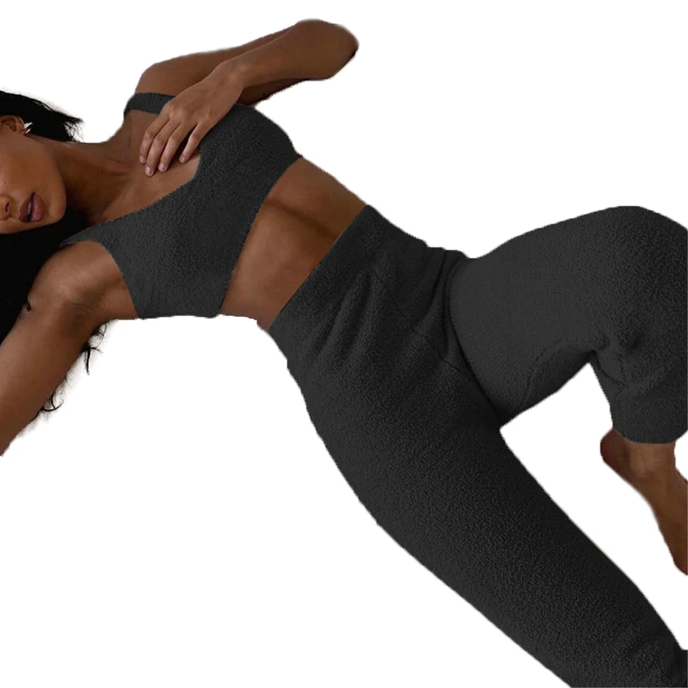 Осень-зима 2020 комплект из двух предметов с мехом сексуальный укороченный топ