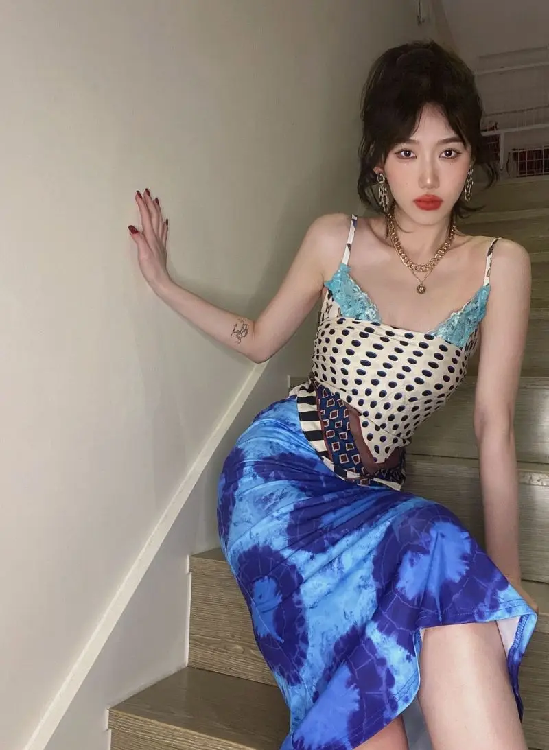 Женская длинная юбка с цветочным принтом эластичная облегающая заниженной