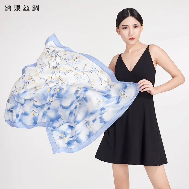 

★Xiuniang silk silk silk flower towel mulberry silk scarf shawl