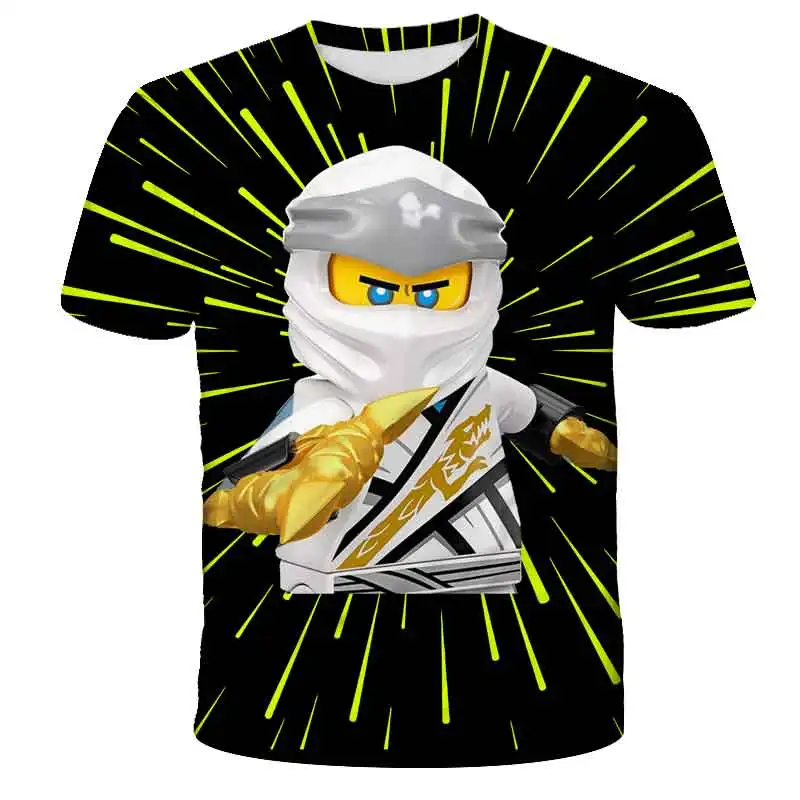 

2021 Summer New Boys Kawaii Robloxing Game 3d Printing T-shirts Cartoon Short-sleeved Men's T-shirt Summer Casual All-match Tops