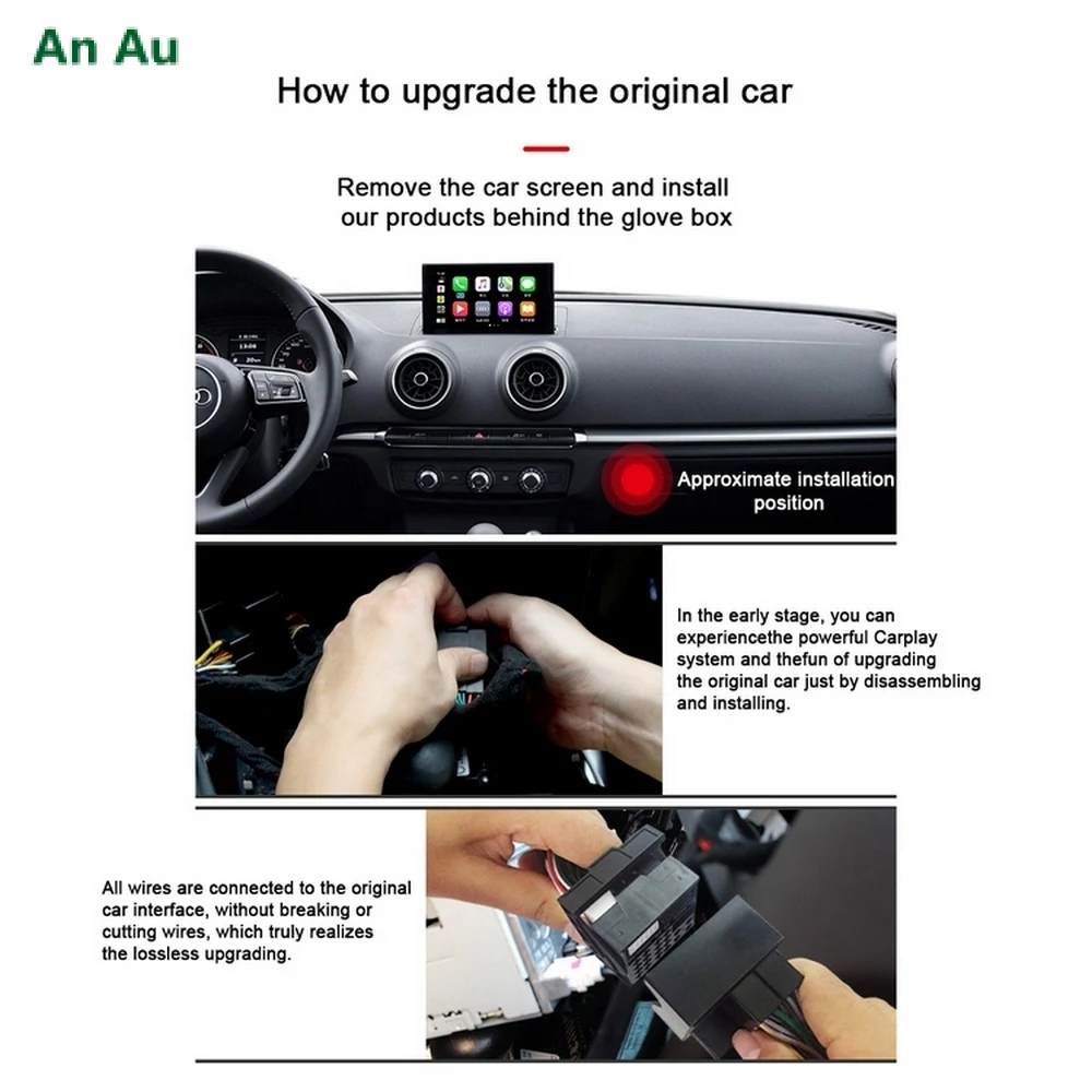 $198.00 2021 Wireless Apple CarPlay for Audi A1 A3 A4 A5 A6 A7 A8 Q2 Q3 Q5 Q7 MMI Car Play Android Auto Mirror Reverse Camera