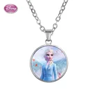 Детское ожерелье с кулоном Disney Frozen 2, мультяшная принцесса, Аиша, Анна, время, драгоценный камень, ожерелье для девочек, ювелирные изделия, игрушки для макияжа для детей, подарок для девочек