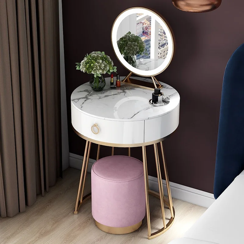 Nordic Спальня современный минималистский Мрамор комод небольшой освещение для