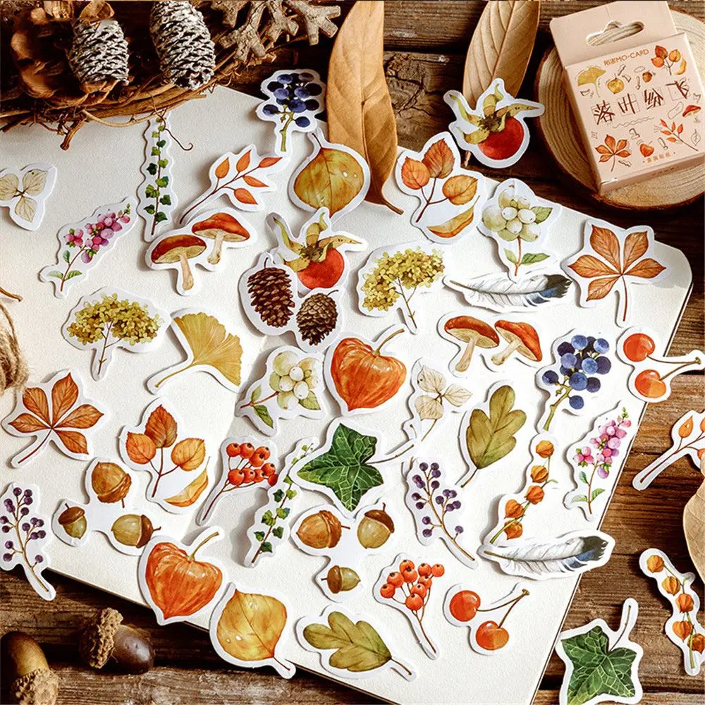 46 шт. осенние наклейки с листьями милые канцелярские дневники украшение для