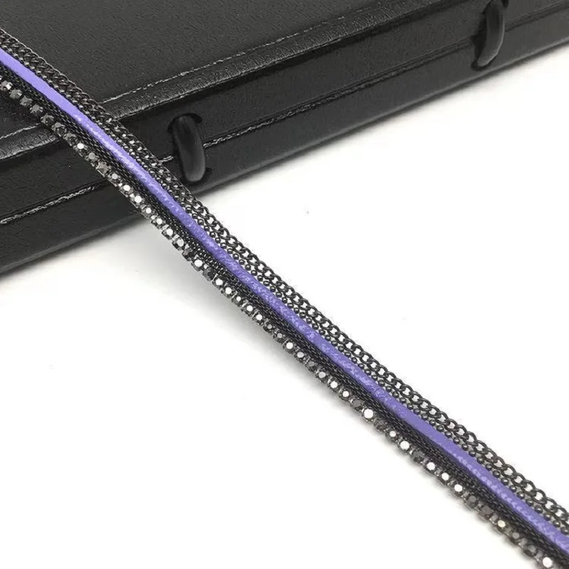 

Hotfix Rock Diamond Crystal Ribbon Trimming 10MM Width Rhinestone Chain Tape Fabric Applique Banding for Accessories