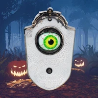 halloween doorbell eyeball horror props door glowing hanging doorbell white eyeball door bell for halloween decor