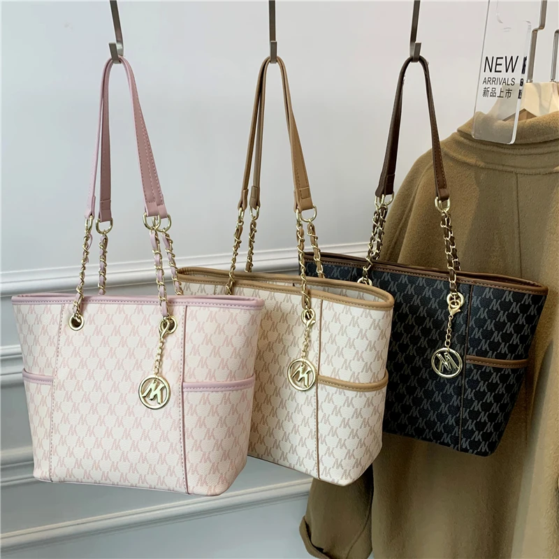 burminsa letters print luxury designer large tote handbags for women trends 2022 fashion brand office ladies chain shoulder bags free global shipping