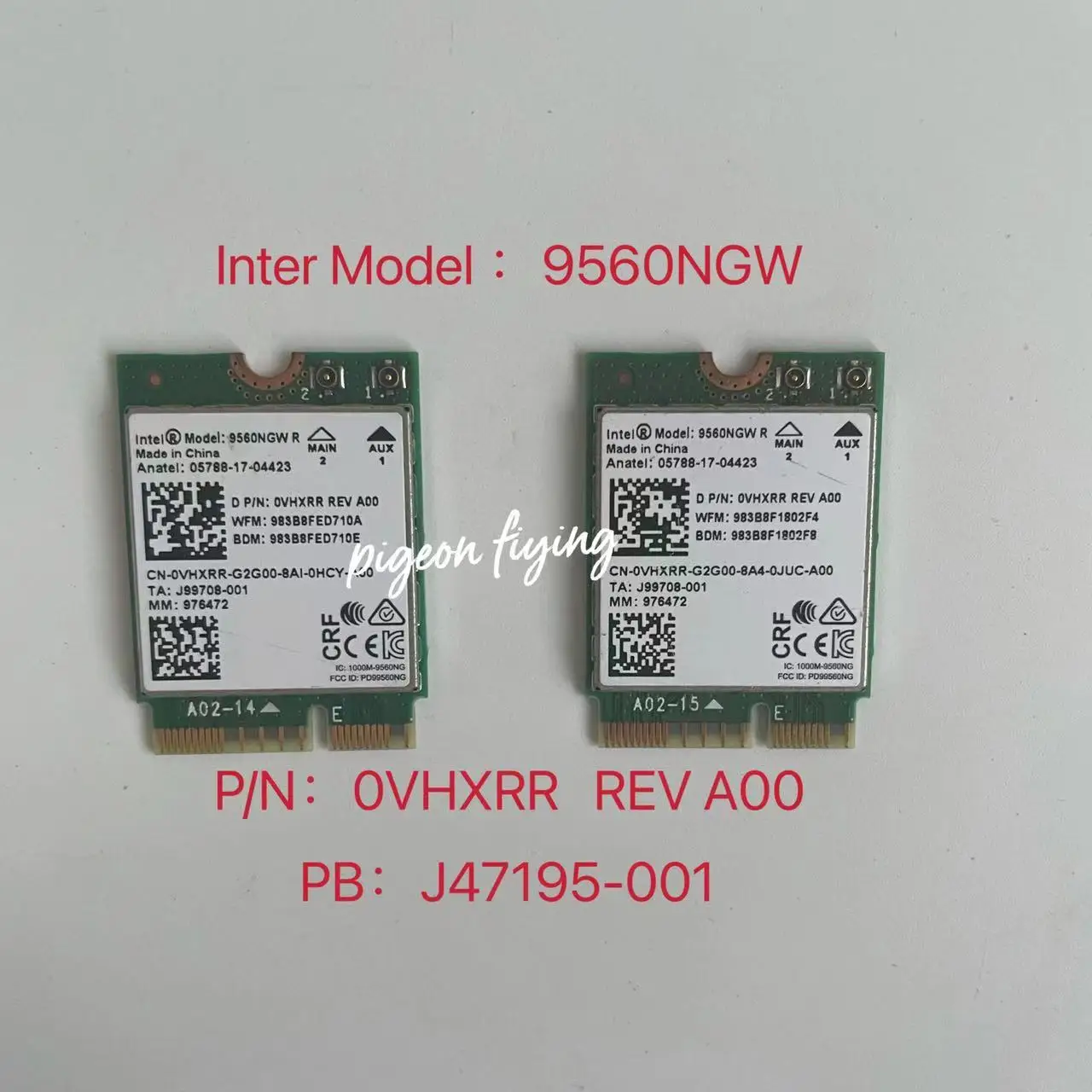 

FOR Dell Intel 9560NGW 5G çift bant Gigabit Masaüstü dahili kablosuz ağ kartı 5.0 Bluetooth VHXRR 0VHXRR % 100% test tamam