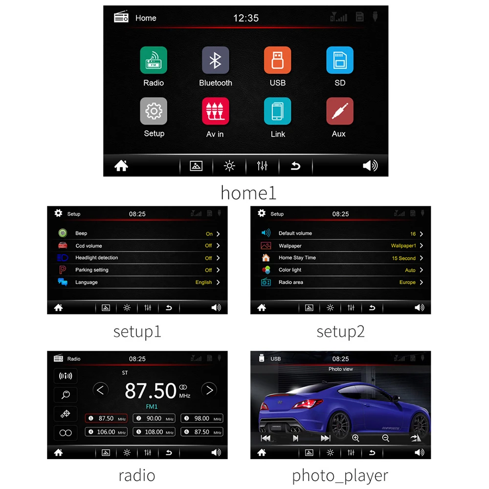 Автомагнитола 2 din автомагнитола " HD Bluetooth мультимедийный плеер 2DIN сенсорный экран Авто аудио стерео MP5 Bluetooth USB TF FM 5