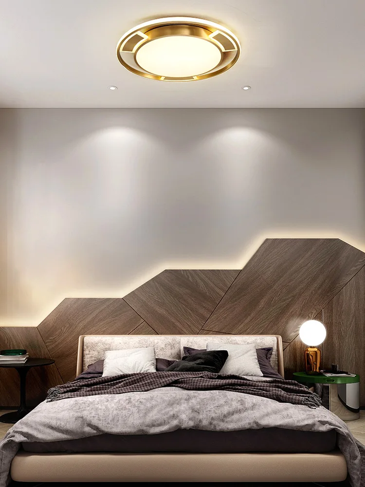 

Modern minimalist ceiling lamp led all copper creative home bedroom living room dining room lamp