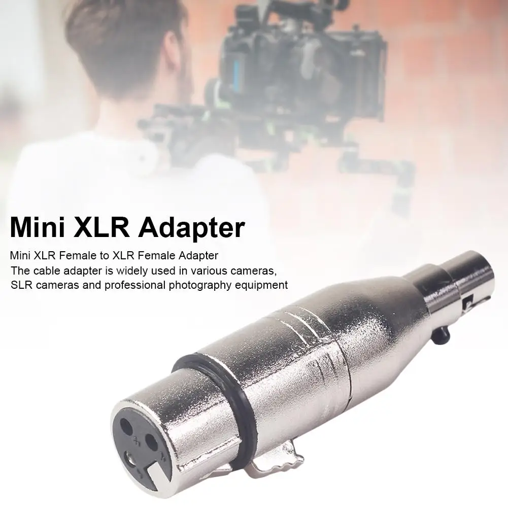 Мини адаптер XLR 3pin конвертер Мама мама с корпусом из цинкового сплава медным