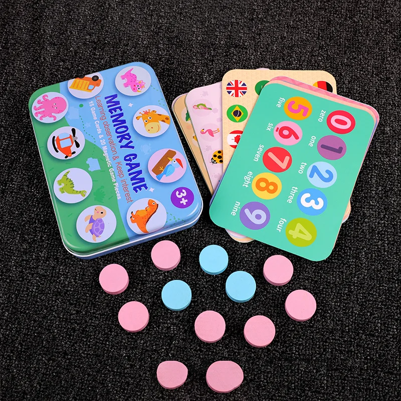 Iron Box Wooden Memory Match Chess Game Children Logical Thinking Training Intelligence DevelopEducational Toys | Игрушки и хобби