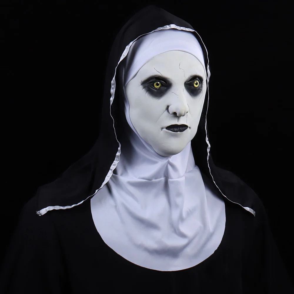 Латексная Маска для косплея страшные маски лица с шарфом Хэллоуина карнавальный