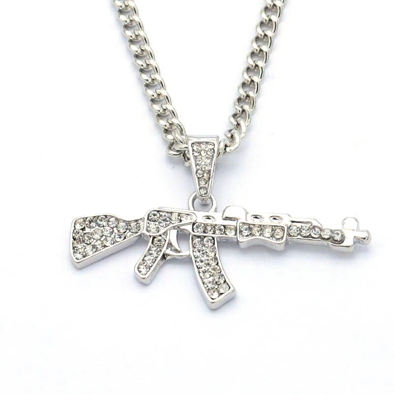 

Men's Submachine Gun Style Alloy Pendant Necklace