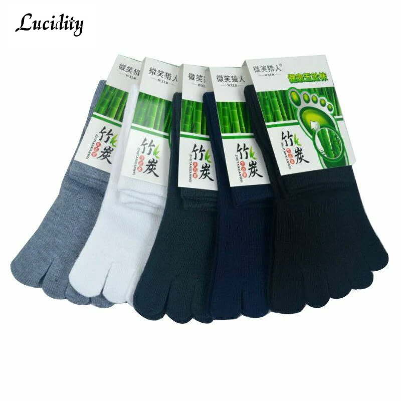 3 пара/лот = 6 штук носки с пятью пальцами модные мужские осенне зимние длинные