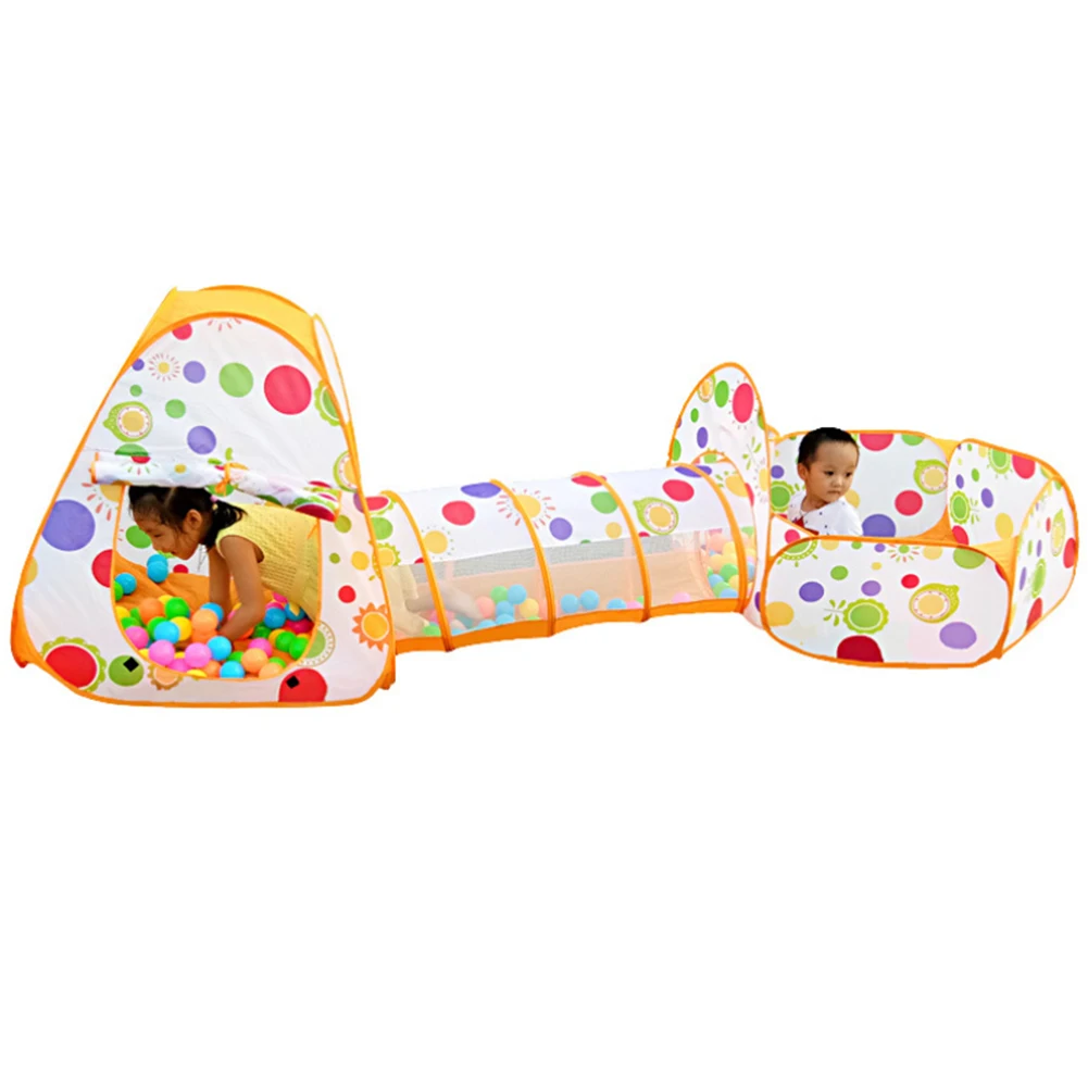 3 в 1 уличный пластиковый игровой домик для малышей Игровая палатка с туннелем