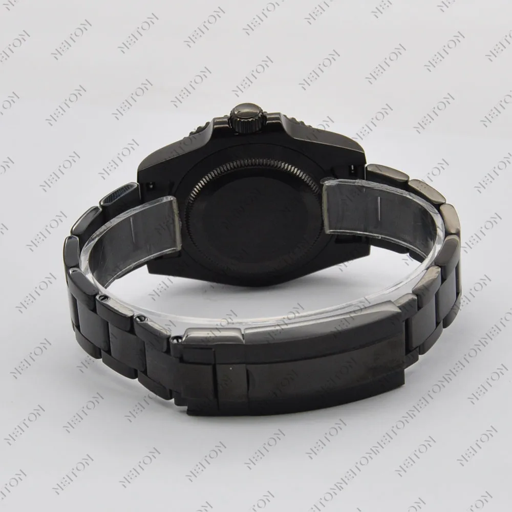 

NEITON 40mm Rose Gold Case Sapphire Glass Fit ETA2836 NH35/36 Mingzhu DG2813/5833 Miyota 8215/8205 Back Transparent Glass