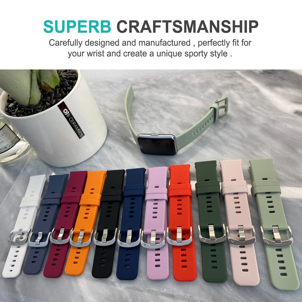 Watch Strap For Huawei Watch Fit Band Soft Silicone Replacement Strap For Huawei Watch Fit Correa Bracelet Accessories Strap