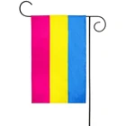 Pansex гордость Садовый флаг ЛГБТ двор маленький баннер 12x18 дюймов Двойная сшитая вечерние НКА уличное украшение для дома горячая распродажа