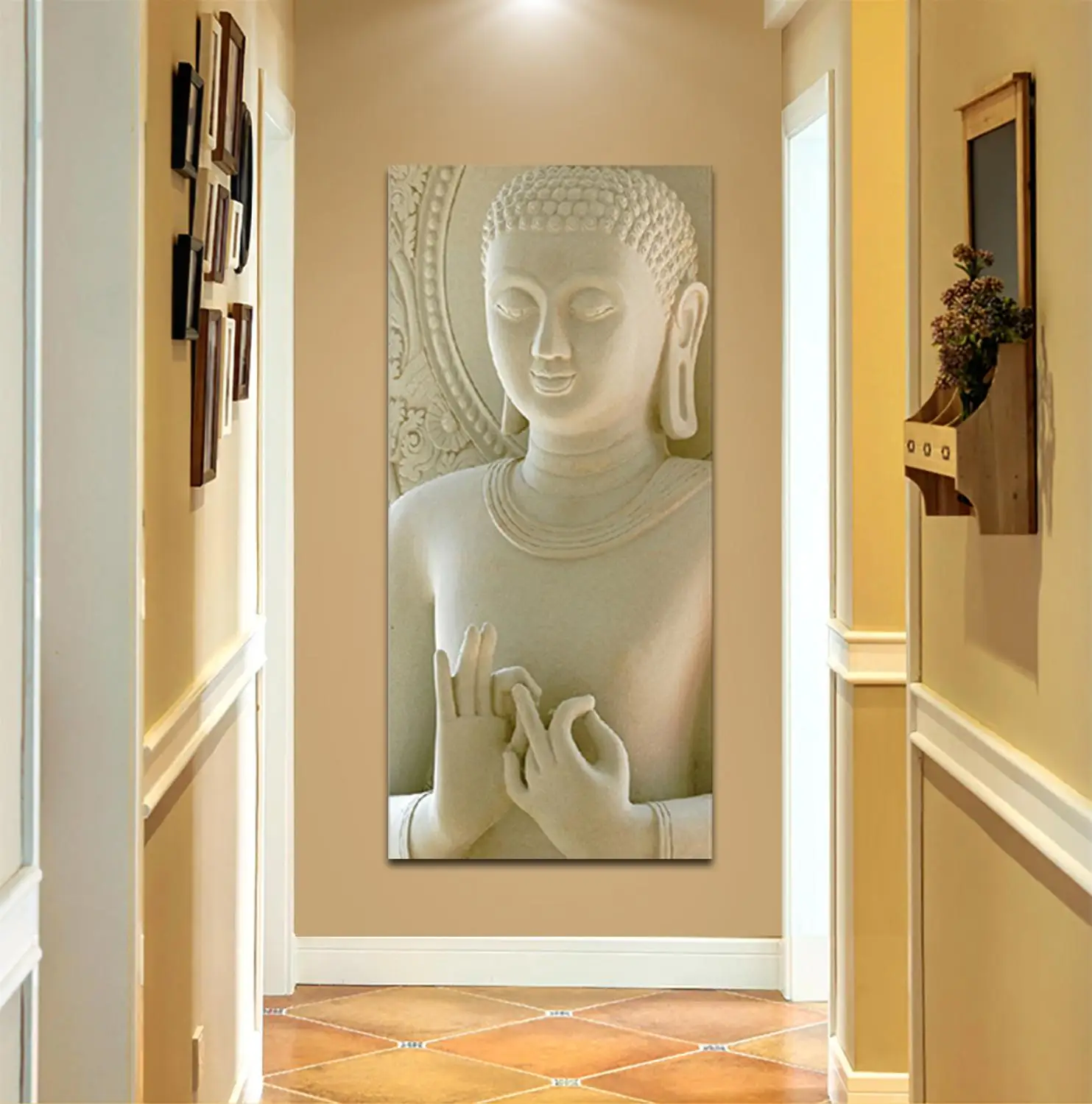 Портрет Будды картина маслом Постер и принты Настенный декор для гостиной