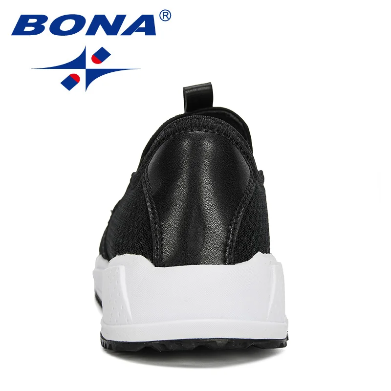 BONA 2020 New Designers Air Mesh Men Casual Shoes Slip On Leisure Man Outdoor Sneakers Tenis Masculino Adulto Comfortable | Обувь