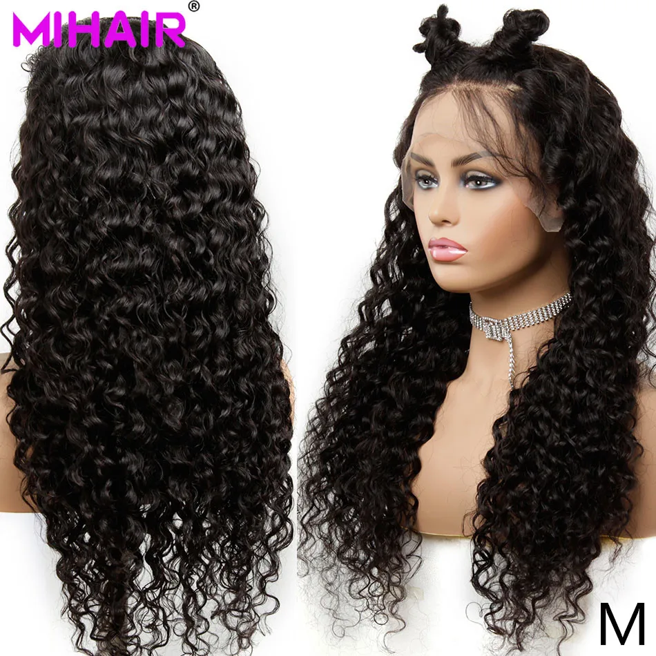Бразильские волосы MIHAIR волнистые remy 13х4 на кружеве средний коэффициент