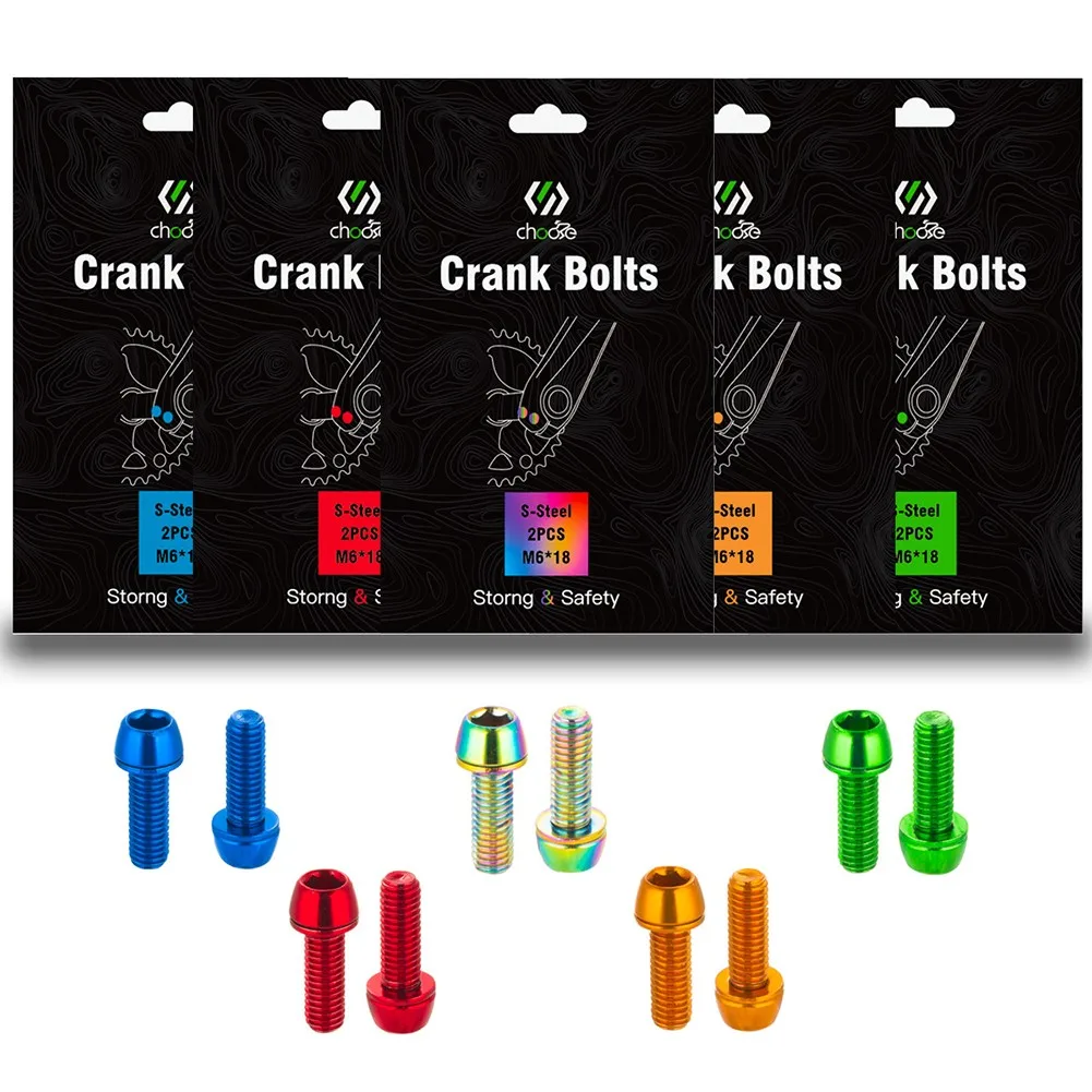 

Bicycle Crank Bolts M6*18mm Crankset Arm Fixing Bolts Steel MTB Road Bike Crank Screws With Gasket Cycling Parts Accessories