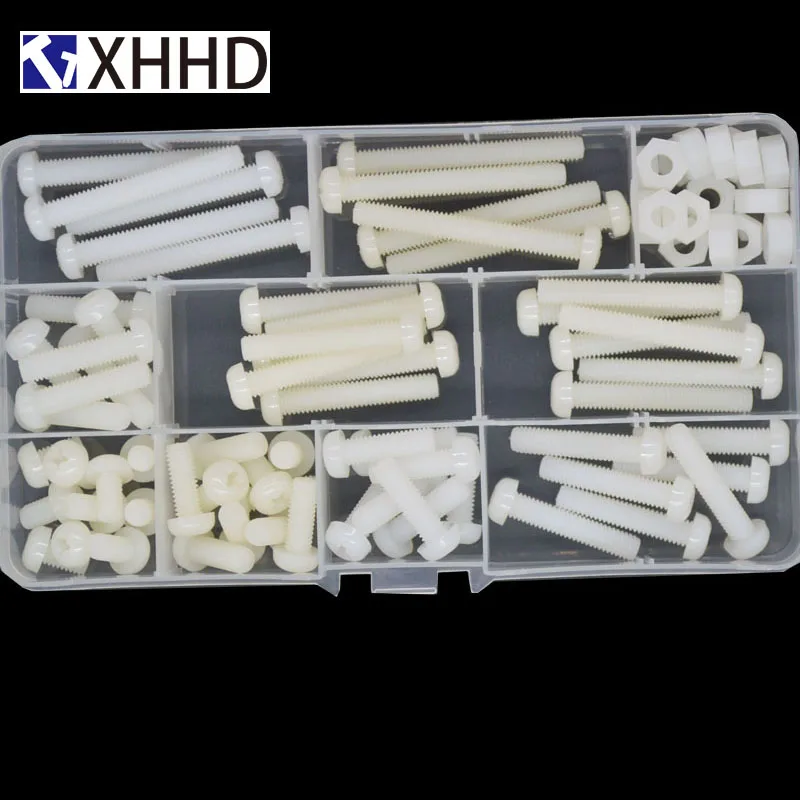 M6 белый нейлоновый круглый Винт с полукруглой головкой пластиковые шестигранные