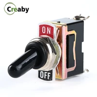 heavy on off 2position 2pin spst car boat rocker toggle switch 15a 250v 20a 125v miniature metal switches with waterproof cover