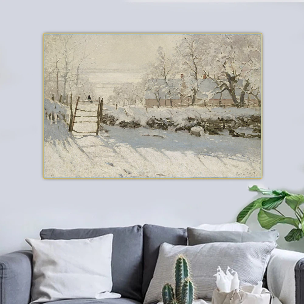 Цитон Клода монета magthe Magpie 1869 Canvas Холст Картина маслом художественное оформление