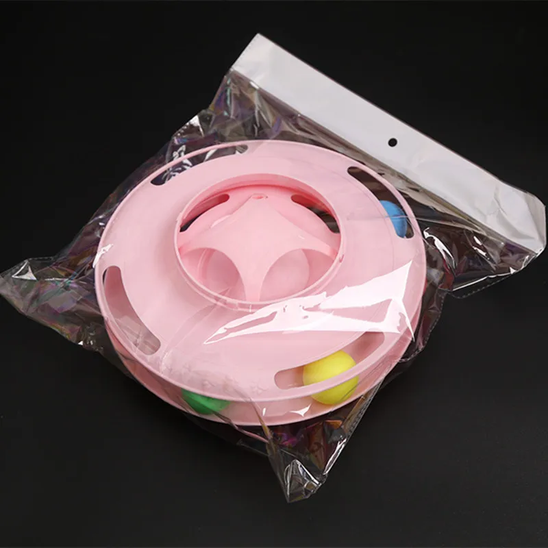 

4 Levels Pet Cat Toy Training Amusement Plate Kitten Tower Tracks Disc Cat Intelligence Amusement Triple Disc tumbler 13 Colors