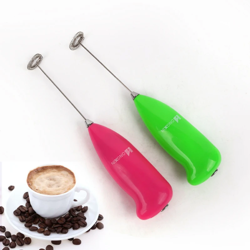 

Creative Manual Mini Convenient Stainless Steel Head of Kitchen Gadgets Creamy Chocolate Cappuccino Electric Milk Foamer