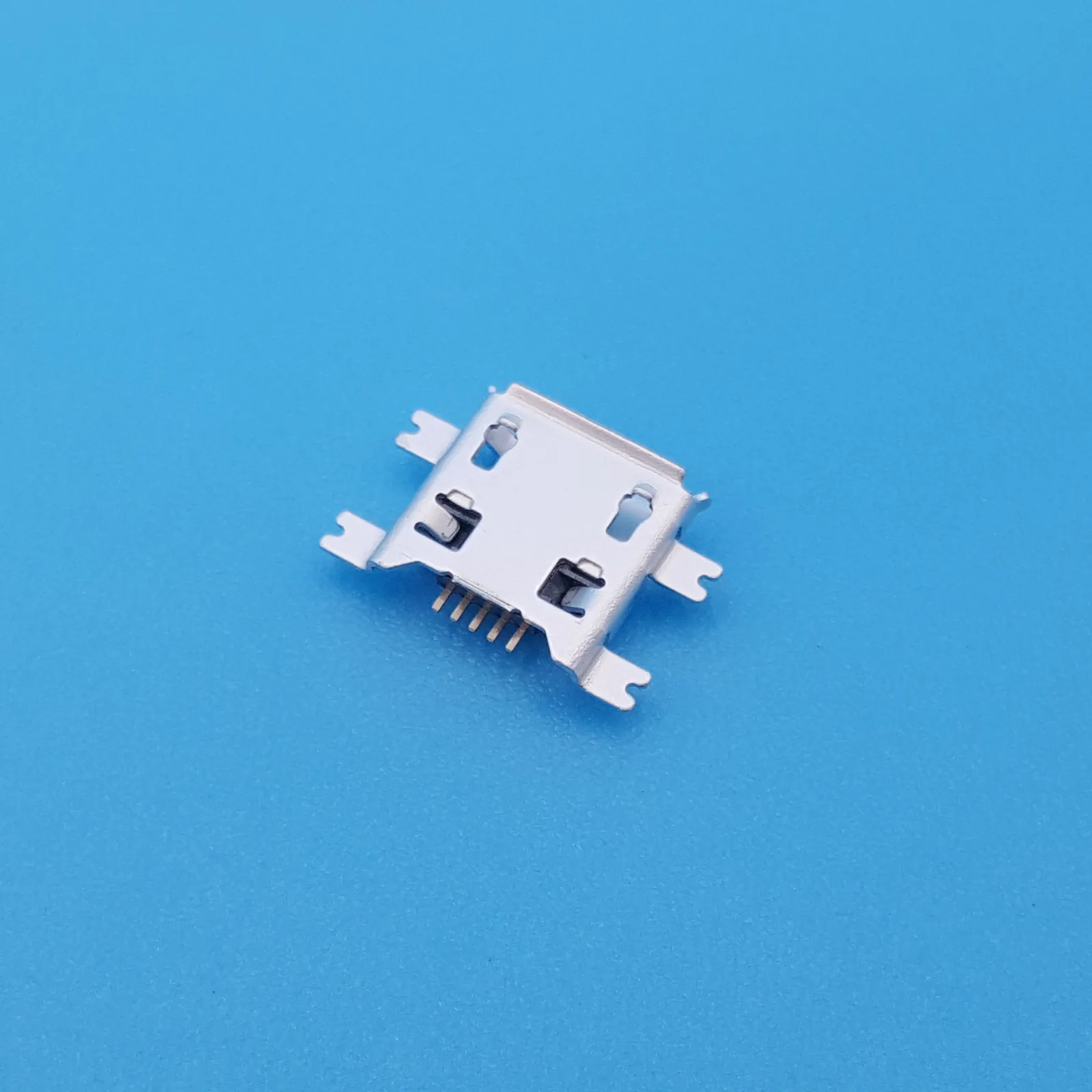 20 шт. Micro USB Тип B 4 ножки 1 27 мм SMT SMD гнездовой 5 контактный разъем PCB паяльный