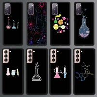 science chemistry biology laboratory case for samsung galaxy s21 ultra s20 fe s10 s9 plus s10e s8 silicone black phone cover