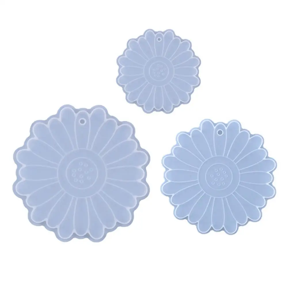 

Flower Coaster Resin Molds Silicone Sunflower Coaster Maker Molds