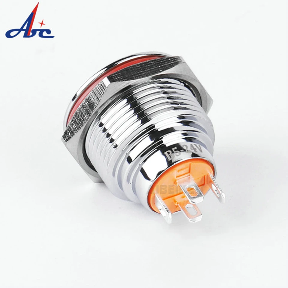 16MM Reset With Power Symbol Illuminated Short Waterproof Metal Push Button Switch | Обустройство дома
