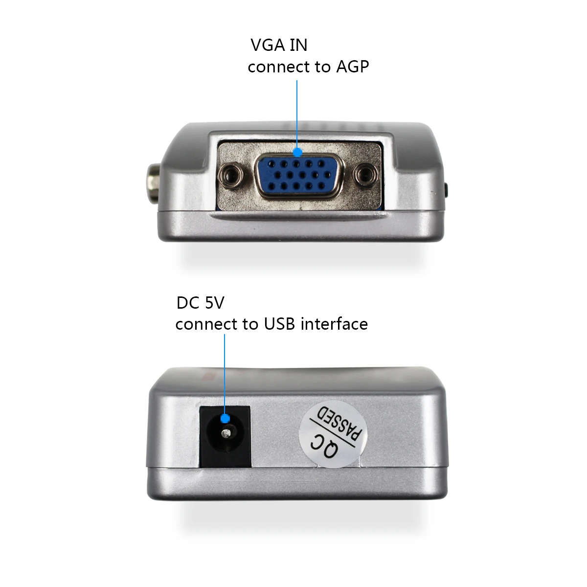 Преобразователь VGA NTSC PAL VGA-AV RCA преобразователь сигнала 1080P видеопереключатель