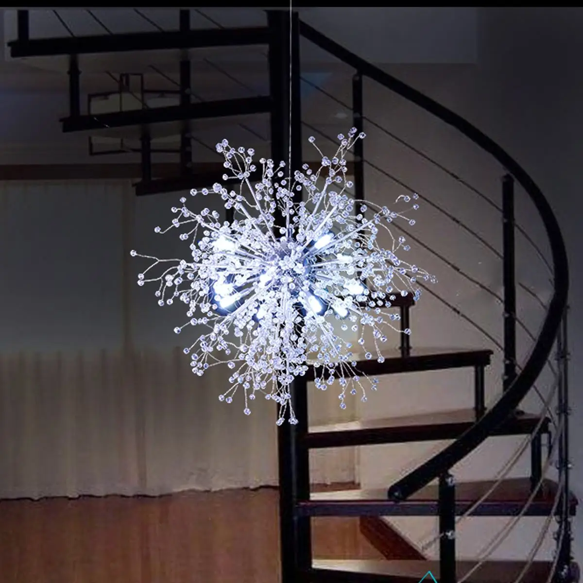 

LED Modern Crystal Dandelion Chandelier Lighting For Living Room Dining Room Flower Branch Crystal Lamp Hoem LED Ceiling Lights