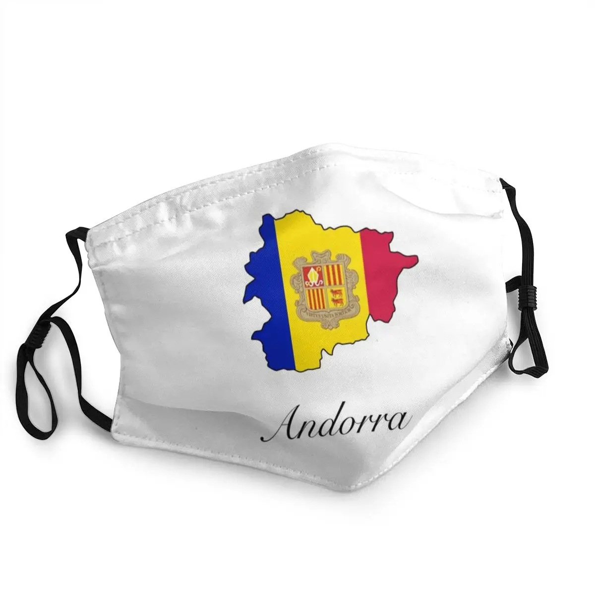 

Andorra Flag Map Non-Disposable Face Mask Anti Haze Dustproof Mask Protection Cover Respirator Mouth Muffle