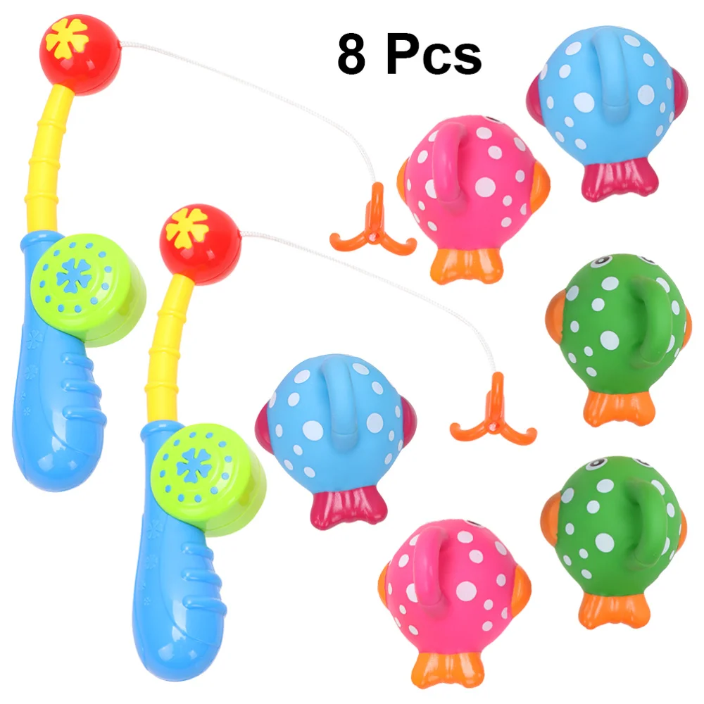 1 Набор из 8 игрушек для ванной мультяшная игрушка рыбалки летняя бассейна детей (6