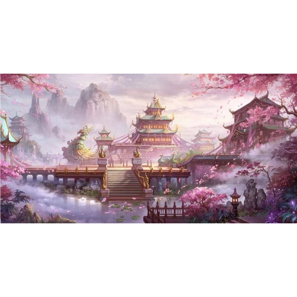 SNA алмазная живопись храмом DIY 5D полная дрель наборы для вышивки крестом круглые